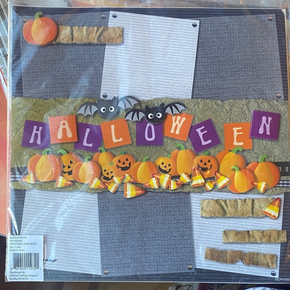 Halloween Junk Journal Scrapbooking Kit | Curated Papers, Ribbons Embellishments